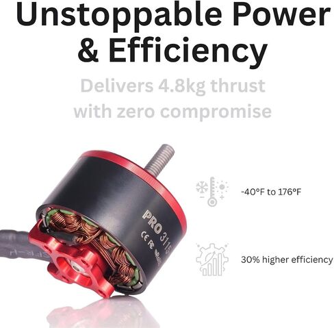Pro 3115-900KV بدون طيار محرك بدون فرش من 4-8S LIPO KIT PRAPE PRIPHT لـ 8،9،10،13 بوصة طويلة المدى FPV Freestyle Drones ، FPV RC Quadcopter Drone Motor ، 1800W ، 4819G THRUST in Saudi Arabia