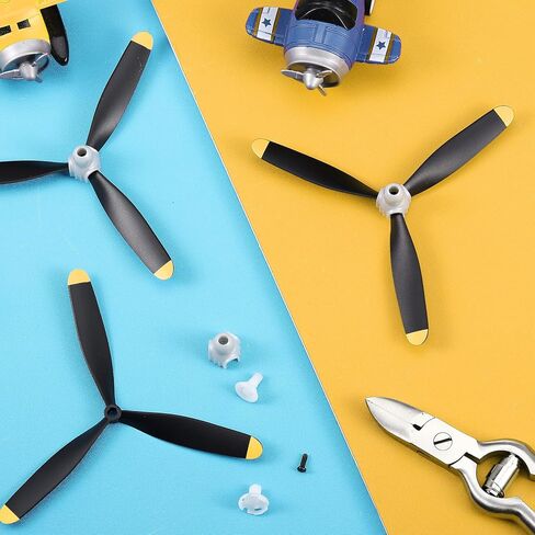 Outus 6 مجموعات مروحة المستوى 3 شفرة متوافقة مع F4U RC 761-8 761-9 761-16 T28 P47 طائرة راديو طائرة التحكم عن بعد المقاتلة مع محولات المروحة (500 مم) in Saudi Arabia