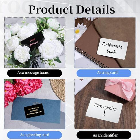 300 Pcs Metal Business Card Blanks, Black & Silver Aluminum Business Cards for Laser Engraving, 0.01 Inch Thickness Multipurpose Customizable Aluminium Cards, 3.4 x 2.1 Inch in Saudi Arabia