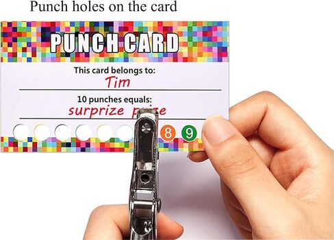 200 PCS Punch Cards for Classroom ، Loyalty Punch Cards for Small Business ، يجب على المعلم أن يحرز اللوازم التعليمية (مربع متعدد الألوان) in Kuwait