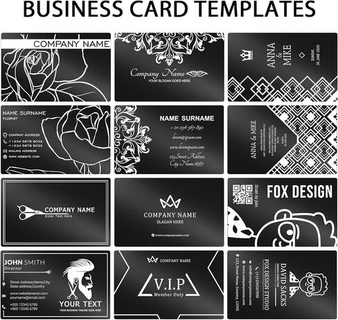 Custom Metal Business Cards 30-1000PCS, 0.45mm Laser Engraved Aluminum Business Cards Customizable Double-Sided, Waterproof Personalized VIP Company Cards for Business Corporate Promotion in Kuwait