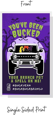 Lashicorn You’ve Been Bucked Bronco Tags Halloween Hocus | 50 pk | Buck Buck Bronco #BuckBuckBronco #BuckYeah Car Game Add to Horse Rubber Ducks Figurines Scary Fall 2x3.5" in Saudi Arabia