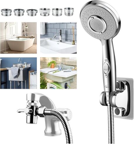 klleyna دش رأس الحوض بالوعة الحوض حمام الحمام-ارتباط بخراطيم خراطيم (5 محولات) لغسل الشعر والكلاب الحيوانات الأليفة شطف وحمام الأطفال ، على امتداد/خارج موين ، كولر ، دلتا ، أمريكان ستاندار in Kuwait