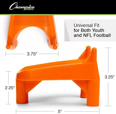Champion Sports Extra-Point Kicking Tee for Kickoff Practice, 2" Black - Ball Holder Tees for Footballs - Kicking Block and Accessories for Adults, Kids, Coaches in Kuwait