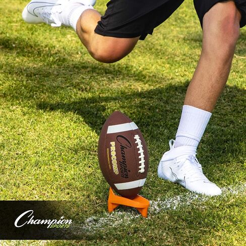 Champion Sports Extra-Point Kicking Tee for Kickoff Practice, 2" Black - Ball Holder Tees for Footballs - Kicking Block and Accessories for Adults, Kids, Coaches in Kuwait