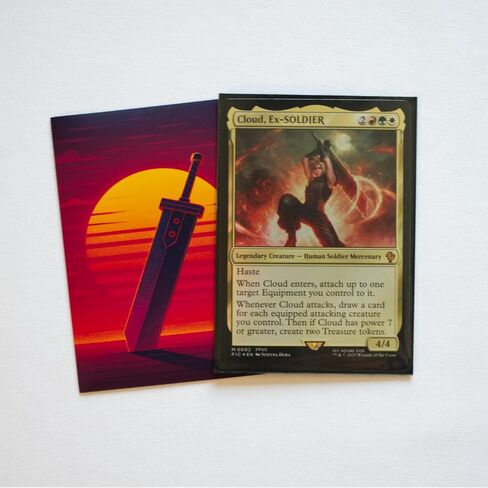 MTG Sleeves by Arcanum Industries, 103 Matte Card Sleeves for Magic The Gathering & TCG - Premium Shuffle Feel & Borderless Art with Black Interior (Vaporblade) in Saudi Arabia
