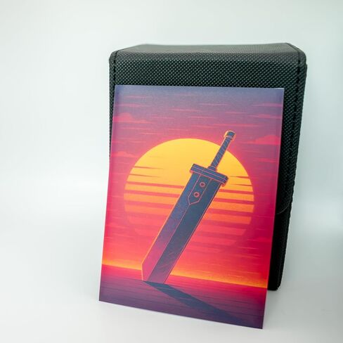 MTG Sleeves by Arcanum Industries, 103 Matte Card Sleeves for Magic The Gathering & TCG - Premium Shuffle Feel & Borderless Art with Black Interior (Vaporblade) in Saudi Arabia