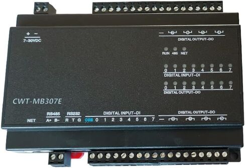 CWT-MB307E 8di+8do Ethernet Modbus مع تصاعد السكك الحديدية DIN in Saudi Arabia