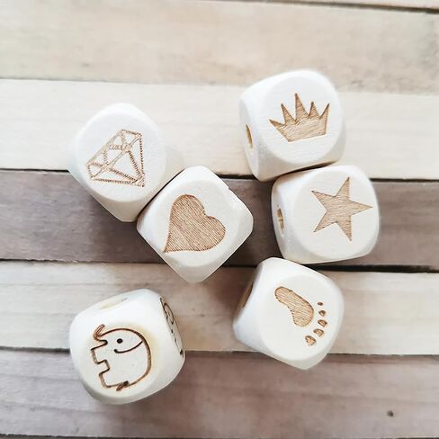 20 PCS النرد الخشبي فارغ ، 6 جوانب زهر فارغة DICE DIY DICES Round Corner Cube Dices for Wooden Craft Craft Diy and Pirfies Supplies ، 0.6 " in Saudi Arabia
