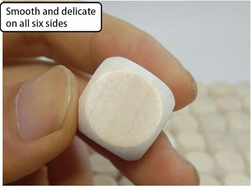 20 PCS النرد الخشبي فارغ ، 6 جوانب زهر فارغة DICE DIY DICES Round Corner Cube Dices for Wooden Craft Craft Diy and Pirfies Supplies ، 0.6 " in Saudi Arabia