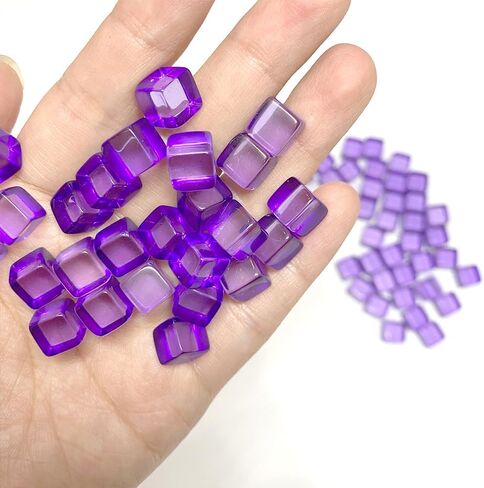 200PCS 8mm/0.3" Acrylic Super Small Clear Transparent Counting Markers Multicolor Cubes D6 Blank Dice for Tabletop Gaming and Education (Purple) in Saudi Arabia