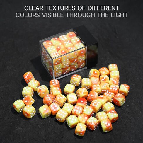 Sixpoints 36pcs 12mm/0.47inch Mini Dice Set ، مجموعة ألوان D6 Dice Set ، 6 درجات قياسية من جانب MTG ، DND ، Yahtzee ، Bunco أو تعليم لعبة لوحة الرياضيات ، مع صندوق بلاستيكي محمول (دوامة زرقاء حمراء داكنة) in Saudi Arabia