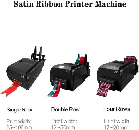 Digital Ribbon Printer, Satin Ribbon Printing Machine, Label Printer, Foil Stamping Printing Machine, Supports 50+ Languages for Floral Bouquet Gifts Crafts Bows Party Wedding,singlerow in Saudi Arabia