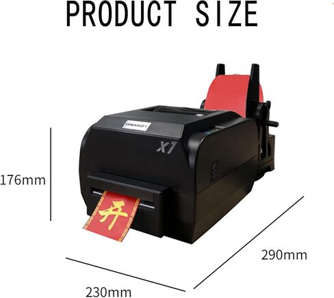 Digital Ribbon Printer, Satin Ribbon Printing Machine, Label Printer, Foil Stamping Printing Machine, Supports 50+ Languages for Floral Bouquet Gifts Crafts Bows Party Wedding,singlerow in Saudi Arabia