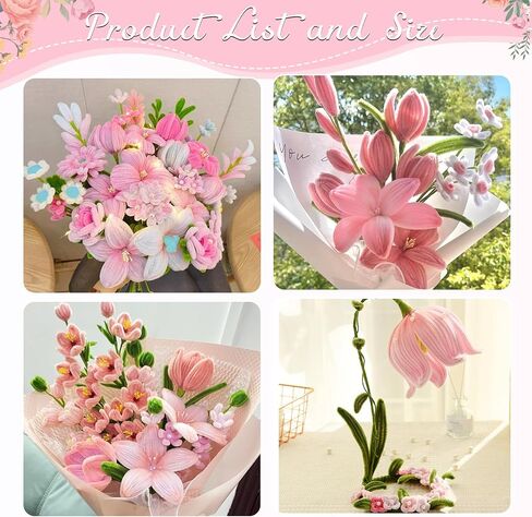 500 PCS أنابيب منظفات الحرف ، والسيقان الكثيفة الغامضة في تشينيل لمجموعة صناعة الزهور DIY ، والمنظفات الأنابيب بشكل كبير للفنون والحرف ديكورات مشاريع DIY ، مع أسلاك الأزهار تنبع ، وأشرطة الأزهار ، وأسلاك الزهرة in Kuwait