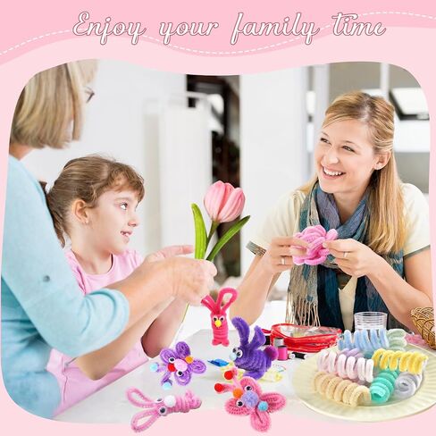 500 PCS أنابيب منظفات الحرف ، والسيقان الكثيفة الغامضة في تشينيل لمجموعة صناعة الزهور DIY ، والمنظفات الأنابيب بشكل كبير للفنون والحرف ديكورات مشاريع DIY ، مع أسلاك الأزهار تنبع ، وأشرطة الأزهار ، وأسلاك الزهرة in Kuwait