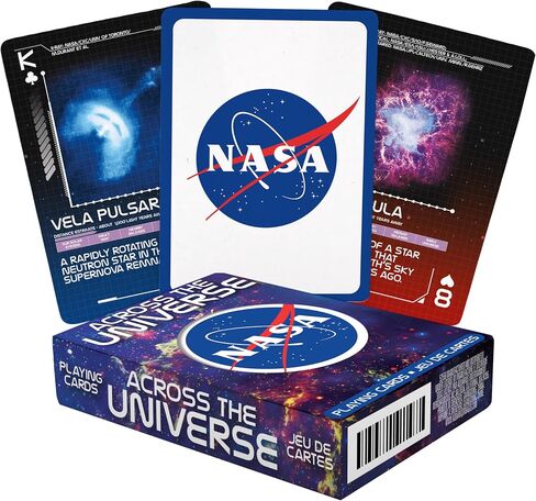 أوراق اللعب Aquarius NASA - DECK من بطاقات بطاقات NASA لألعاب الورق المفضلة لديك - MELISED SELESS NASA SEMPLISIONES - حجم البوكر مع الانتهاء من الكتان in Saudi Arabia