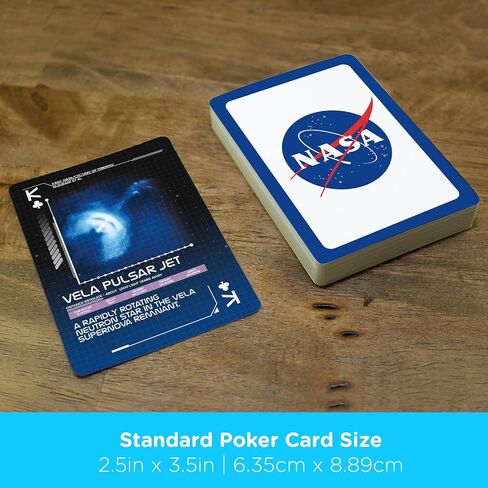 أوراق اللعب Aquarius NASA - DECK من بطاقات بطاقات NASA لألعاب الورق المفضلة لديك - MELISED SELESS NASA SEMPLISIONES - حجم البوكر مع الانتهاء من الكتان in Saudi Arabia