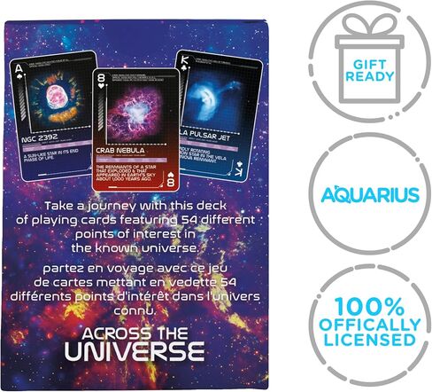أوراق اللعب Aquarius NASA - DECK من بطاقات بطاقات NASA لألعاب الورق المفضلة لديك - MELISED SELESS NASA SEMPLISIONES - حجم البوكر مع الانتهاء من الكتان in Saudi Arabia