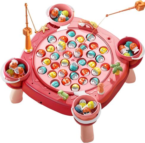 Magnetic Fishing Toys，Magnetic Fishing Game for Toddlers Kids Children 3-6 Christmas New Year Birthday Gifts 35 Fish Holes, Upgraded Version (Blue) in Saudi Arabia