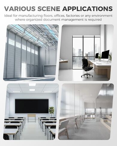 رف التذاكر Oskie Professional Gall-Mount ، منظم المستندات 11 أو 22 فتحات قابلة للتعديل ، مسحوق الرمادي ، 31.5 × 15.5 × 2 بوصات in Kuwait