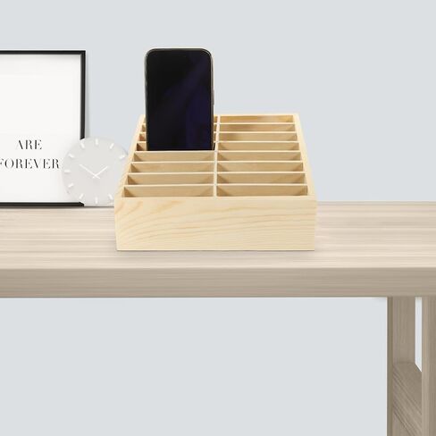 NUOBESTY Cell Phone Storage Box 16-grid Wooden Cell Phone Holder Desktop Organizer Storage Boxes for Classroom Office in Saudi Arabia