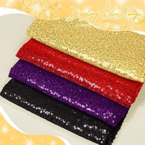 Vonty Sequin Fabric by The Yard - 1 Yard Black Sequin Fabric, Glitter Fabric Sparkly Shiny Fabrics Mesh Mermaid Fabric for Sewing Wedding Dress Tablecloth Party Decorative DIY(48 Inch Wide) in Saudi Arabia