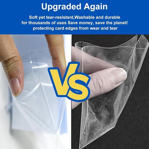 600 Counts Soft Clear Perfect Fit Inner Sleeves for Trading Cards, Exact Fit Protector for TCG, Sports (Basketball, Baseball, Football) and Collectible Cards,Plastic Penny Sleeves(600) in Saudi Arabia