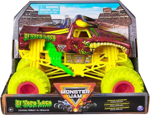 Monster Jam, Official El Toro Loco Monster Truck, Collector Die-Cast Vehicle, 1:24 Scale, Kids Toys for Boys and Girls Ages 3 and up in Saudi Arabia