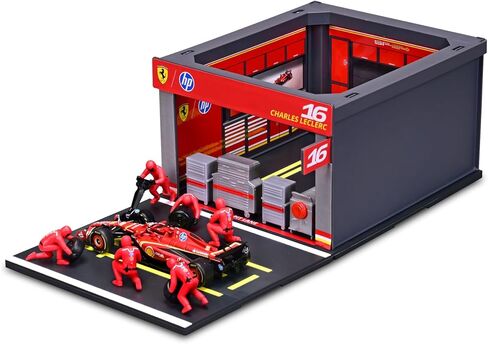 1/43 نموذج لـ Ferrari SFR F1 SF24 2024Season 16# Charles Leclerc F1 SF24 55# Carlos Sainz Station Station Playset Car Die Car Car Model Model Diecast Formula (1/43 SF24 16# playet) in Saudi Arabia