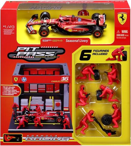 1/43 نموذج لـ Ferrari SFR F1 SF24 2024Season 16# Charles Leclerc F1 SF24 55# Carlos Sainz Station Station Playset Car Die Car Car Model Model Diecast Formula (1/43 SF24 16# playet) in Saudi Arabia