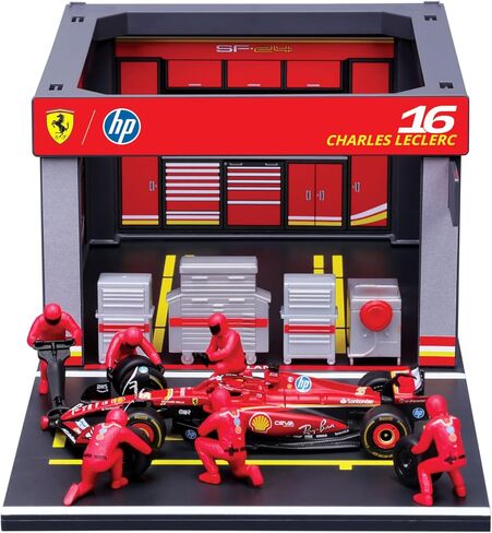 1/43 نموذج لـ Ferrari SFR F1 SF24 2024Season 16# Charles Leclerc F1 SF24 55# Carlos Sainz Station Station Playset Car Die Car Car Model Model Diecast Formula (1/43 SF24 16# playet) in Saudi Arabia