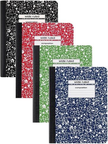Staples Wide Wide Complock Books 4 Pack Blue Red Green Black 100 Page in Saudi Arabia