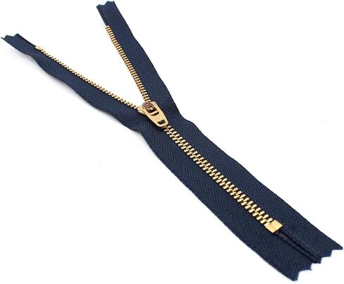 ykk مغلق end zip zip للجينز ، الدنيم ، الجيوب وما إلى ذلك الشريط البحري. الأسنان النحاسية الذهبية/الرأس. مجموعة متنوعة من الأحجام من 3.5 - 7 بوصات. (6 بوصات (15 سم)) الذهب in Saudi Arabia