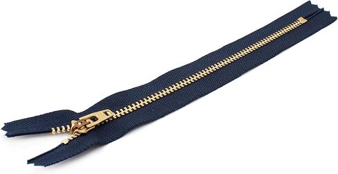 ykk مغلق end zip zip للجينز ، الدنيم ، الجيوب وما إلى ذلك الشريط البحري. الأسنان النحاسية الذهبية/الرأس. مجموعة متنوعة من الأحجام من 3.5 - 7 بوصات. (6 بوصات (15 سم)) الذهب in Saudi Arabia