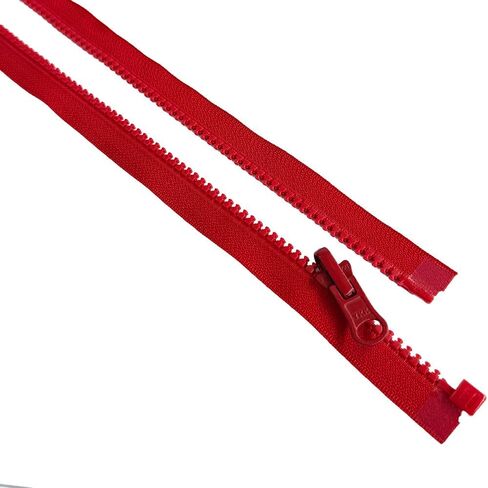 2pcs YKK #5 Molded Plastic Reversible Slider Inside/Outside Medium Weight Sport Jacket Zipper Separating Tape Pull Color Hot Red #519W - Choose Your Length (Hot Red #519W, 14" Inches) in Saudi Arabia
