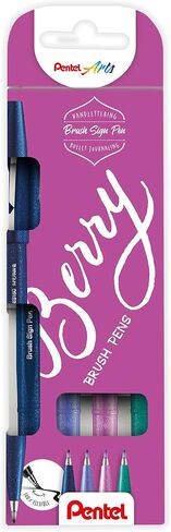 Pentel Brush Sign Pen Blue/Black in Saudi Arabia