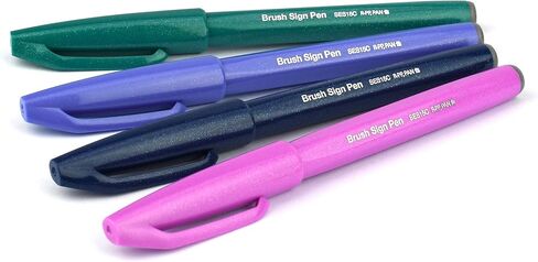 Pentel Brush Sign Pen Blue/Black in Saudi Arabia