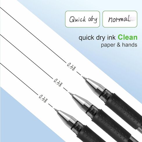 6pcs قلم هلام مع 3 أحجام (0.25/0.3/0.4 ملم) أقلام فاخرة وغرامة إضافية - لا توجد أقلام الكتاب المقدس للنزف للتغلب على اليومية ، أخذ الملاحظات ، الرسم ، الرسم - قرطاسية قلم صغيرة مميزة للكتابة السلسة in Kuwait