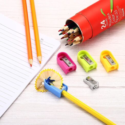 PATIKIL Metal Pencil Sharpeners, 6 Pack Aluminum Alloy Mini Manual Pencil Sharpener with Single Hole for Office Classroom Art Painting, Silver in Saudi Arabia