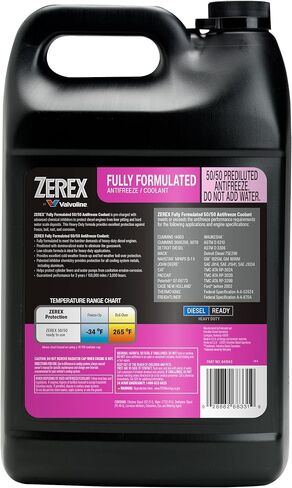 Zerex مركب بالكامل وردي عالي التحمل 50/50 مضاد للتجمد/المبرد جاهز للاستخدام 1 GA in Saudi Arabia