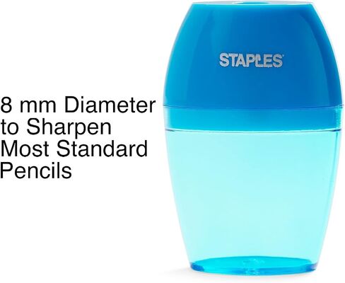 Staples Manual Pencil Sharpener, Assorted Colors 3/Pack (10896-CCVS) in Saudi Arabia