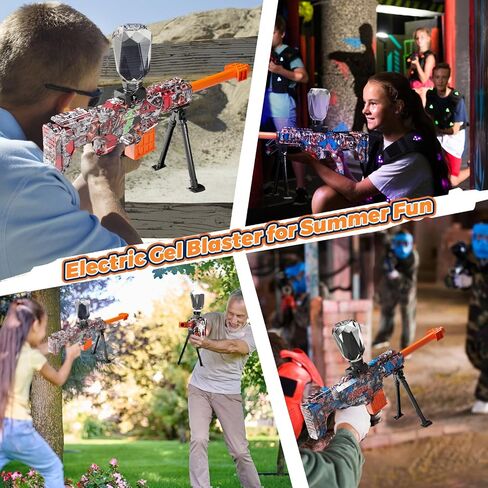 2 Pack Electric Blaster Toys, Full Auto Splatter Blasters - 11 Rs Per Seconds, 7.4V/500 mAh Batteries, Perfect for Outdoor Team Play Game Activities, Parties & Summer Fun, Ages 12 & Up in Saudi Arabia