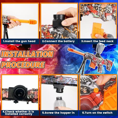 2 Pack Electric Blaster Toys, Full Auto Splatter Blasters - 11 Rs Per Seconds, 7.4V/500 mAh Batteries, Perfect for Outdoor Team Play Game Activities, Parties & Summer Fun, Ages 12 & Up in Saudi Arabia