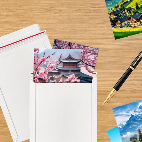 700 GSM Rigid Mailers 9x12, 25 Pack Thick Self Adhesive Stay Flat Cardboard Envelopes for Shipping Photos, Documents, Collectible Trading Cards in Saudi Arabia