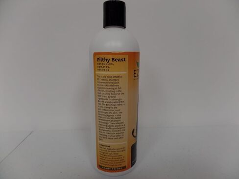 E-Z Groom Dog Shampoo Detangler, Demats, Desheds - Filthy Beast - 2 Bottles (16 oz Each) in Saudi Arabia