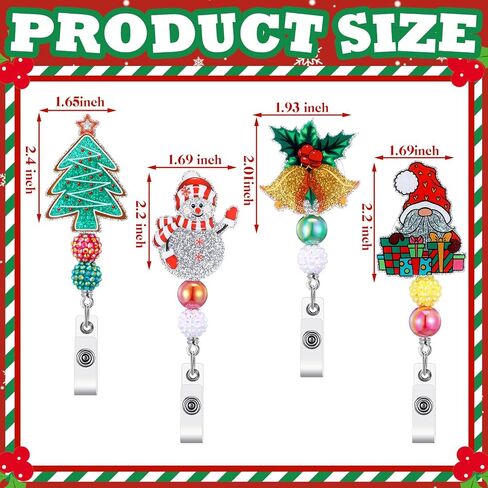 Giegxin 4 Pcs Fall Badge Reels Retractable Autumn Pumpkins Candy Corn Maple Leaf Turkey Nurse ID Badge Holder with Alligator Metal Clip Glitter Beads for Thanksgiving Halloween Holiday Office Favors in Saudi Arabia