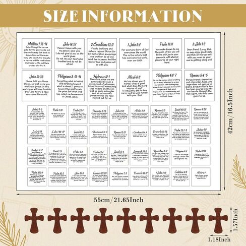 Anglechic 96 Pcs 48 Set Pocket Prayer Quilt Squares Panel DIY Prayer Cloth with Wooden Crosses Mini Scripture Religious Spiritual Gift Easter Reward Gift for Teachers Friends Family Christians in Saudi Arabia