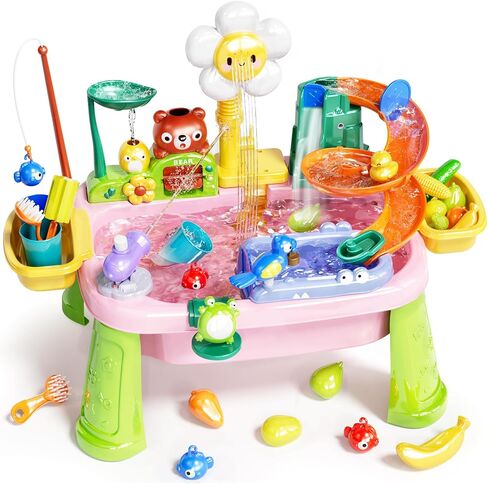 Pupu Pig Water Table, Play Sink with Electric Faucet, Toddler Toys Ages 3+ in Saudi Arabia