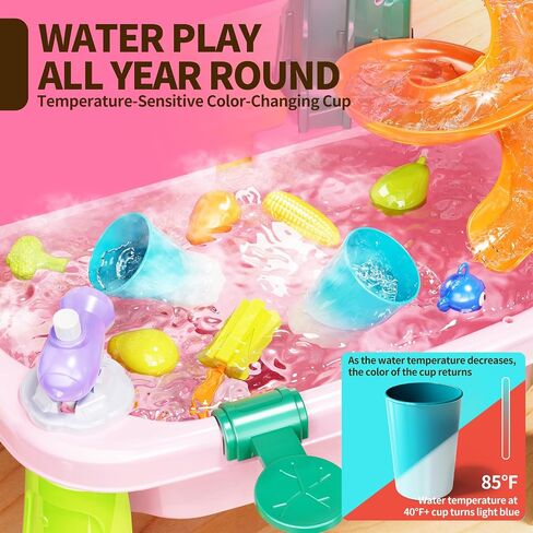 Pupu Pig Water Table, Play Sink with Electric Faucet, Toddler Toys Ages 3+ in Saudi Arabia